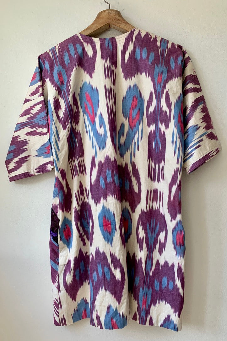 Vintage Kimono Ikat with Suzani