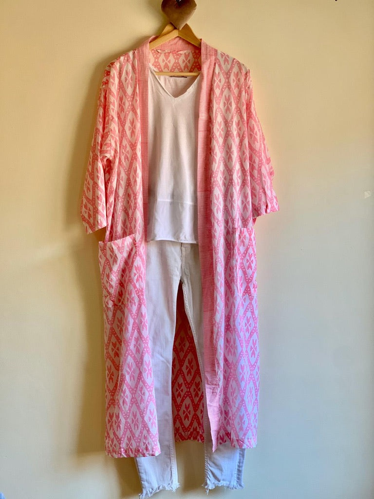 Block Print Kimono - Sanjanaandme