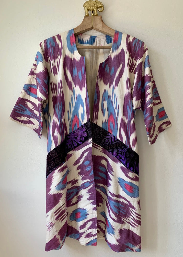 Vintage Kimono Ikat with Suzani