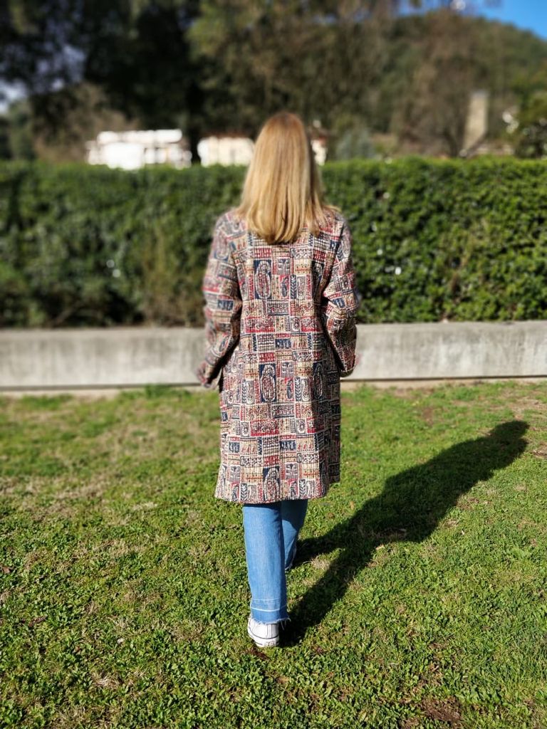 Block Print Quilted Kimono, Long