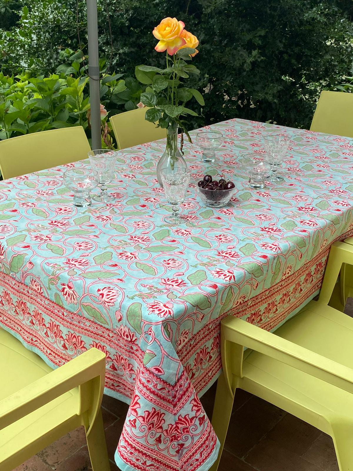 Block Print Table Cloth (150 cms X 220 cms. 6- 8 comensales)