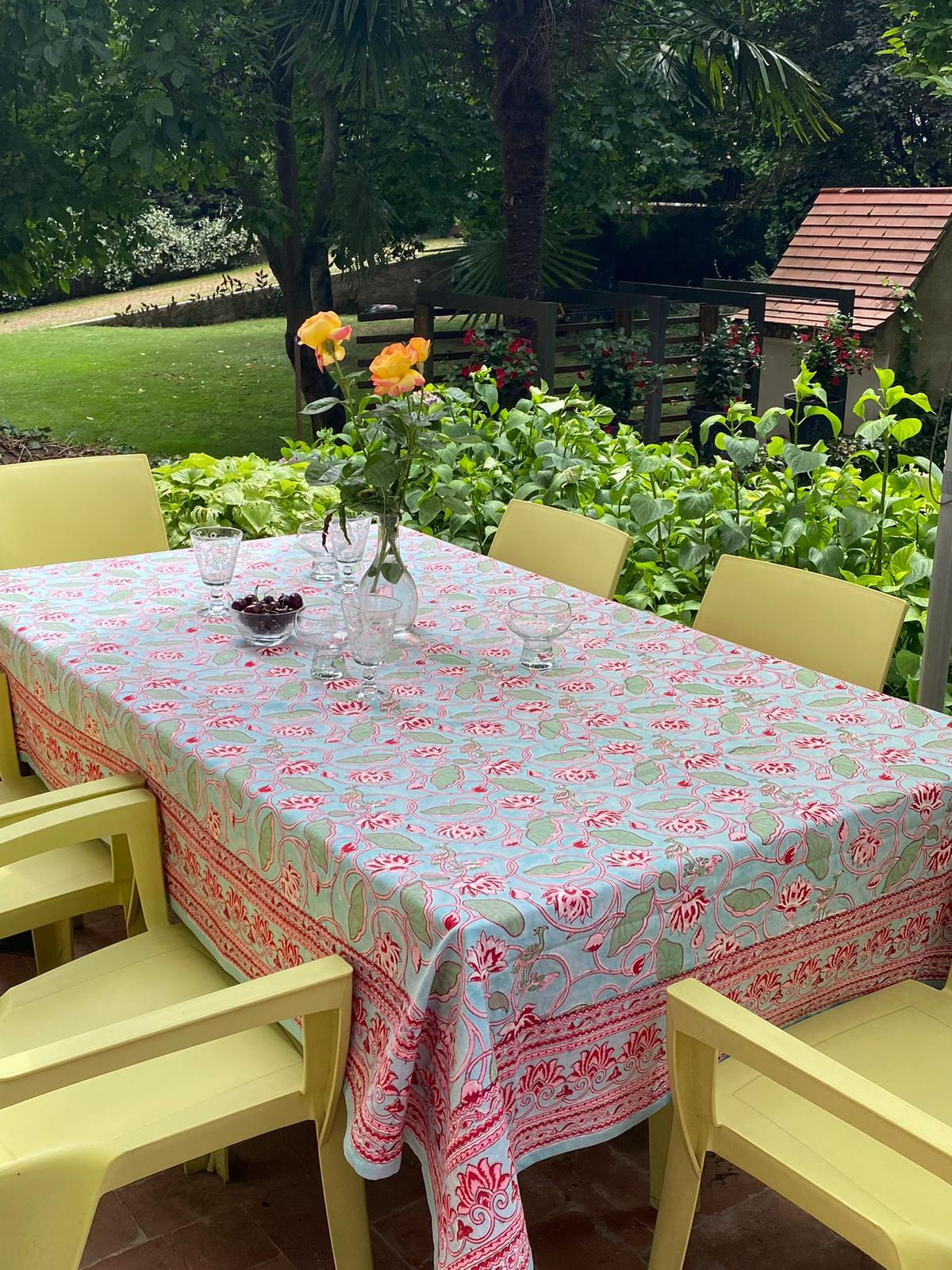 Block Print Table Cloth (150 cms X 220 cms. 6- 8 comensales)