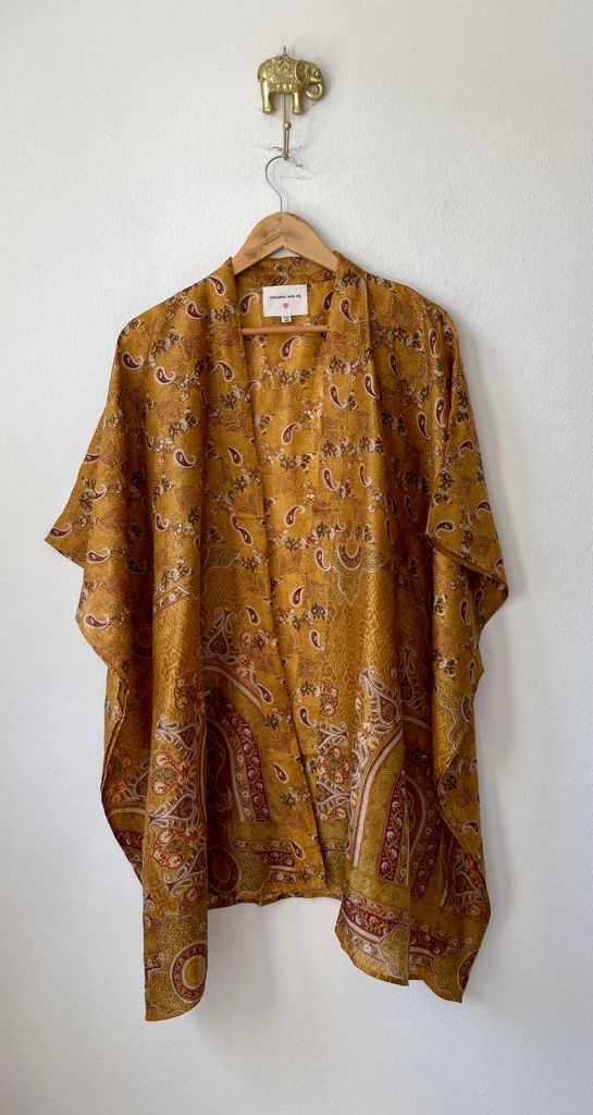 SHORT SILK KIMONO