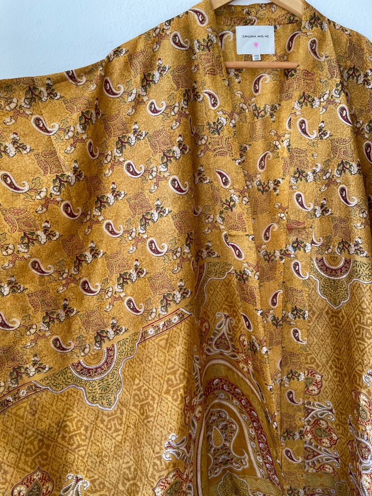 SHORT SILK KIMONO