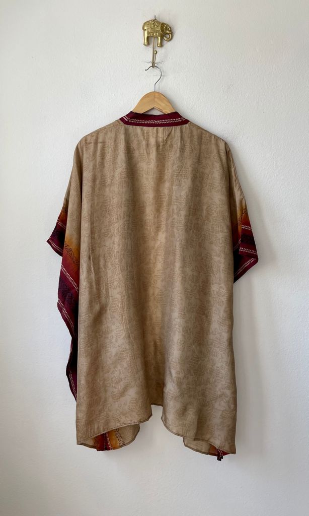 SHORT SILK KIMONO