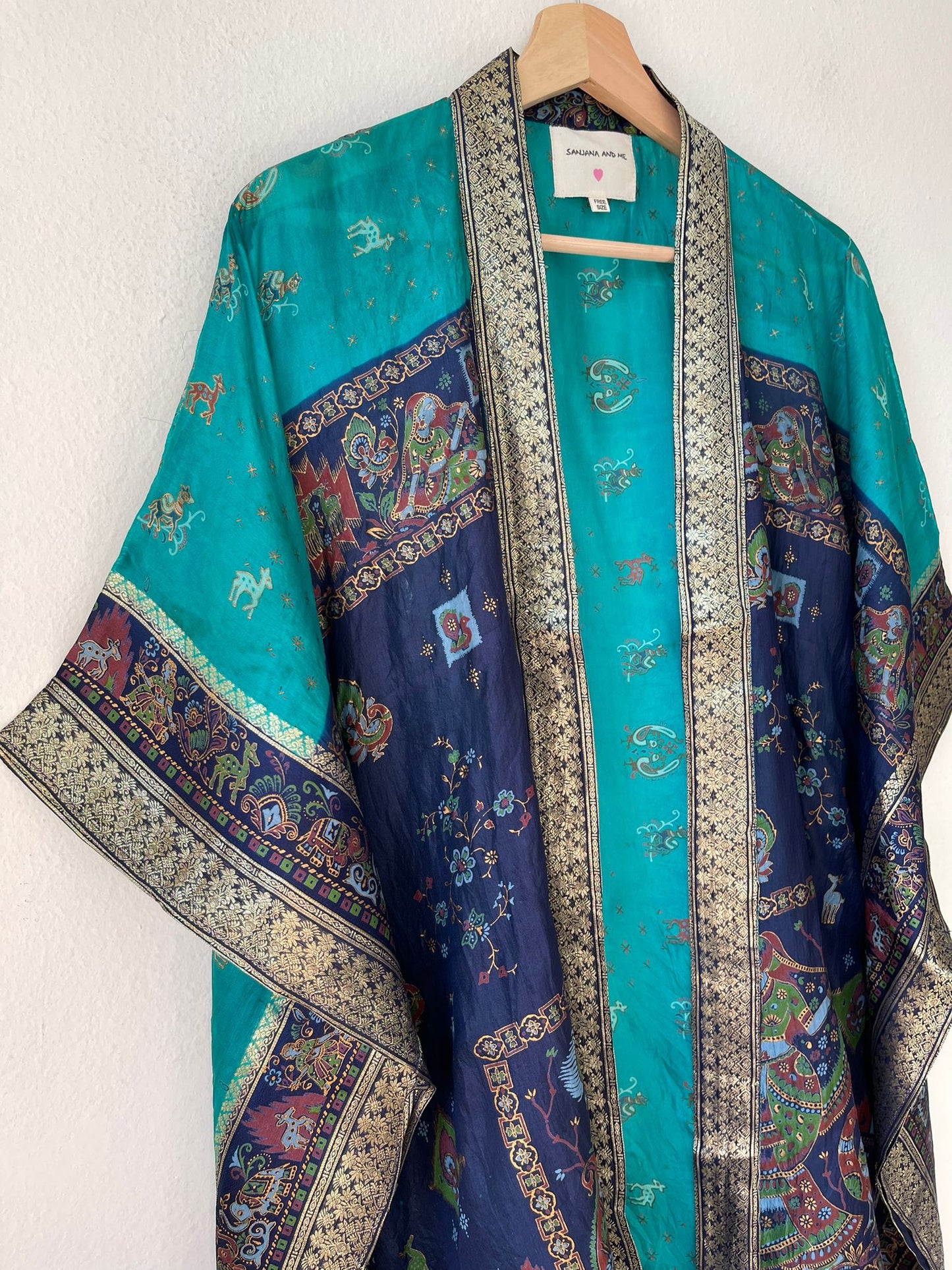 SHORT SILK KIMONO
