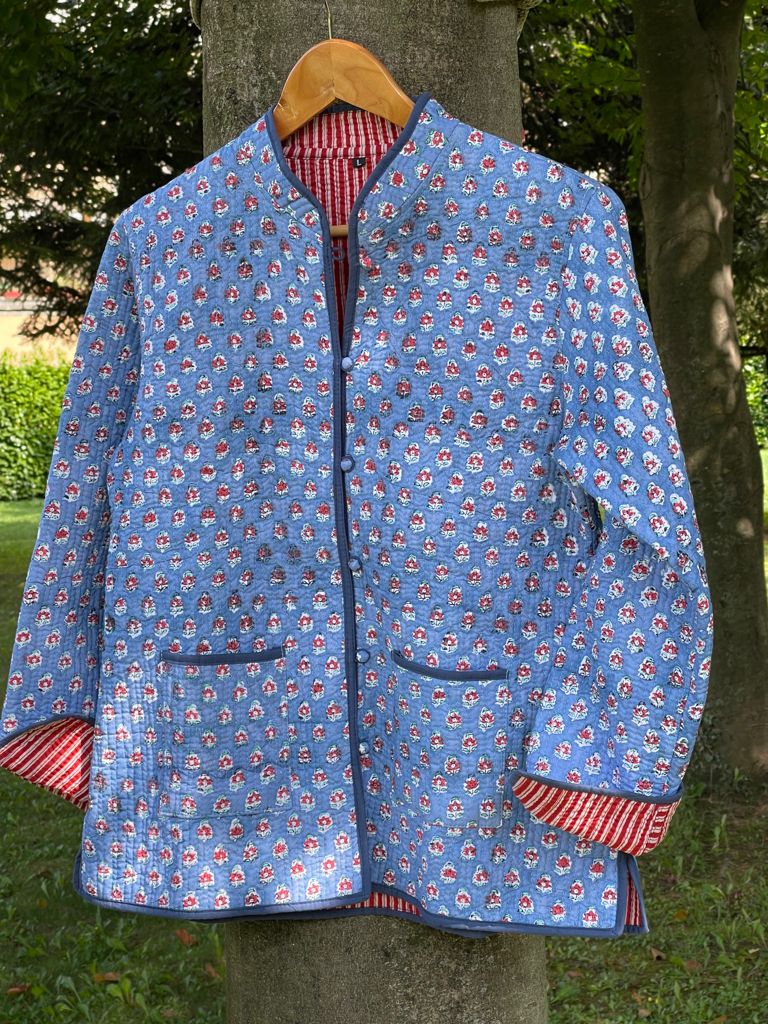 Block Print Quilted Reversible Jacket