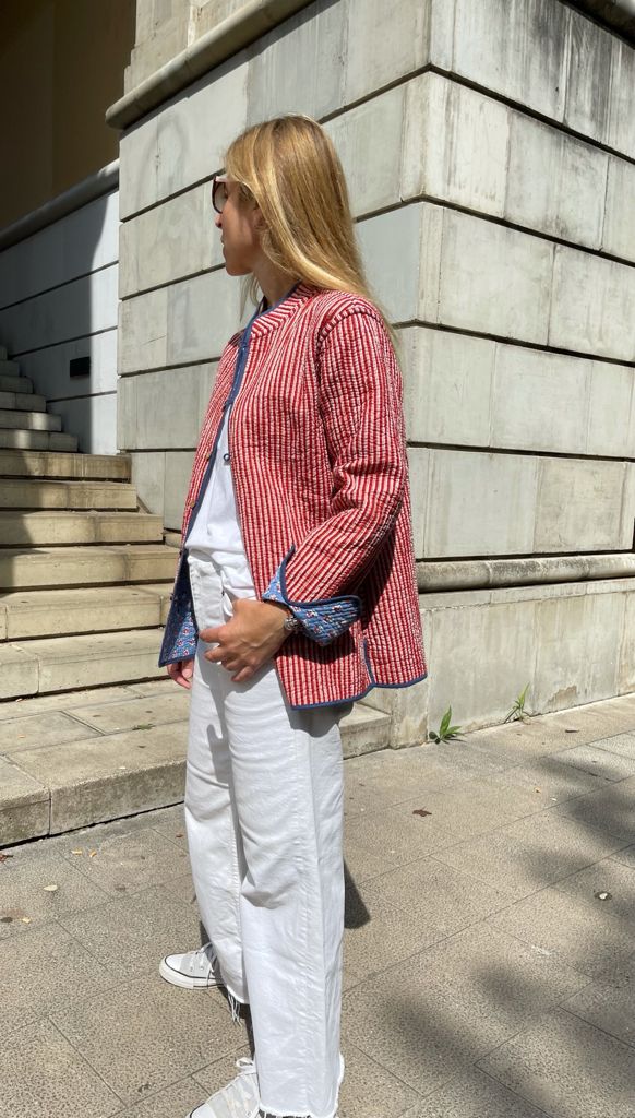 Block Print Quilted Reversible Jacket