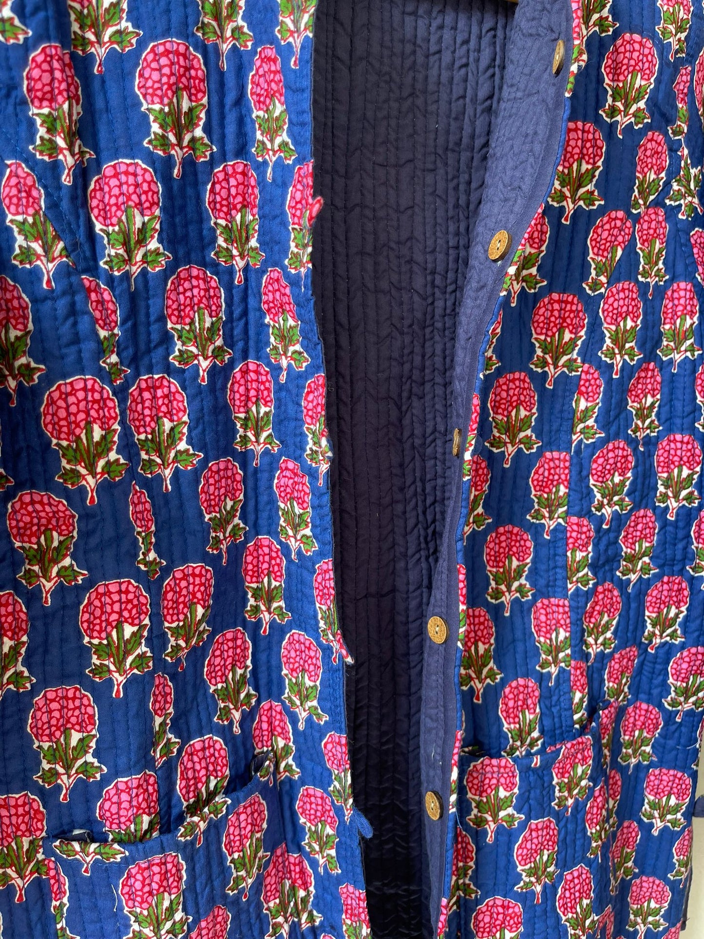 Block Print Quilted Reversible Jacket