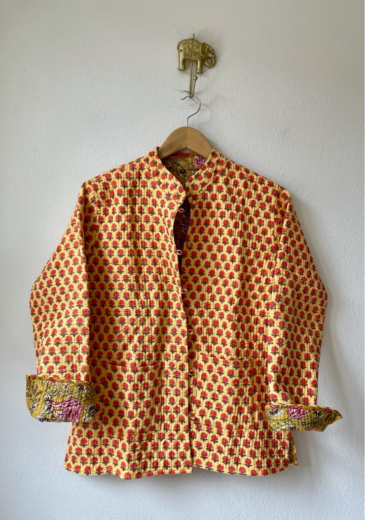 Block Print Quilted Reversible Jacket