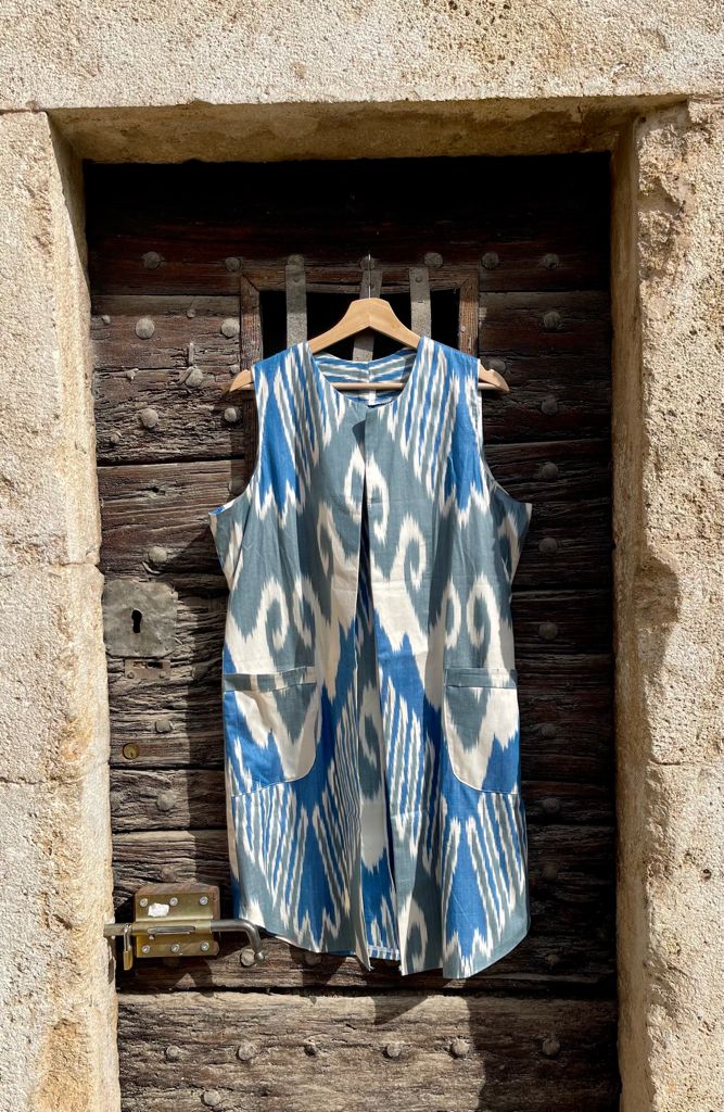 Silk ikat Vest