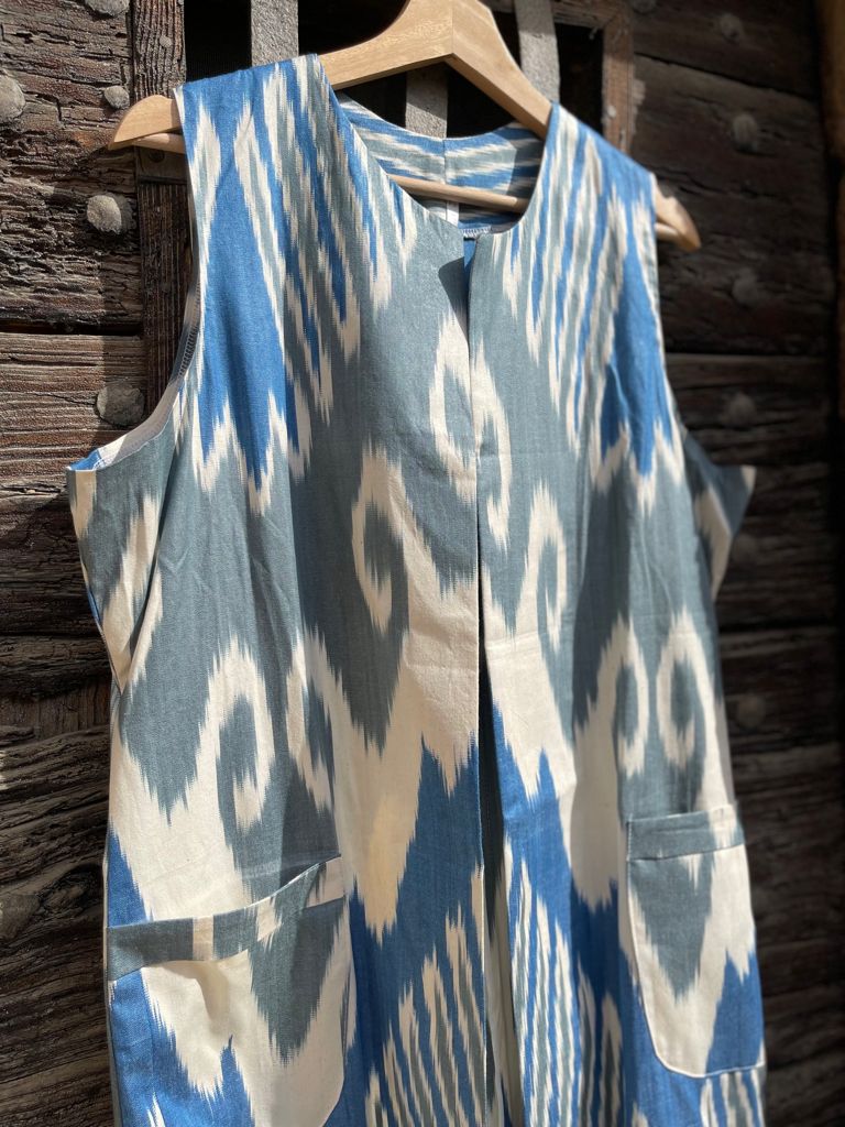 Silk ikat Vest