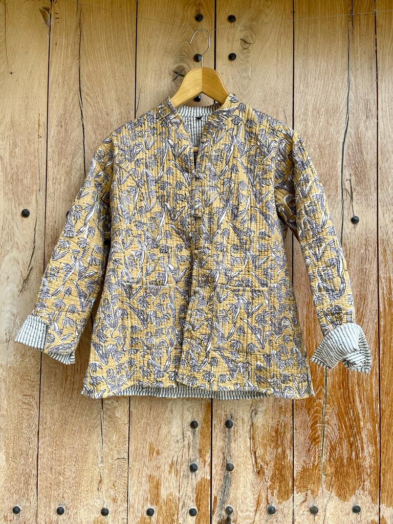 Block Print Quilted Reversible Jacket