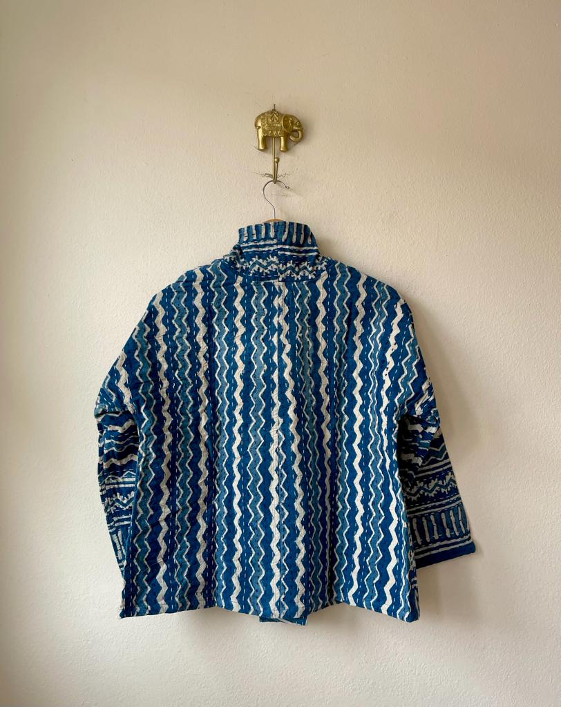 Short Kantha Kimono Jacket