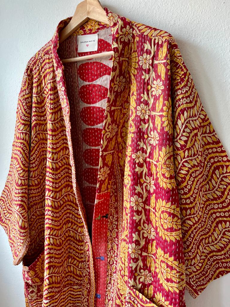 Vintage Kantha Kimono