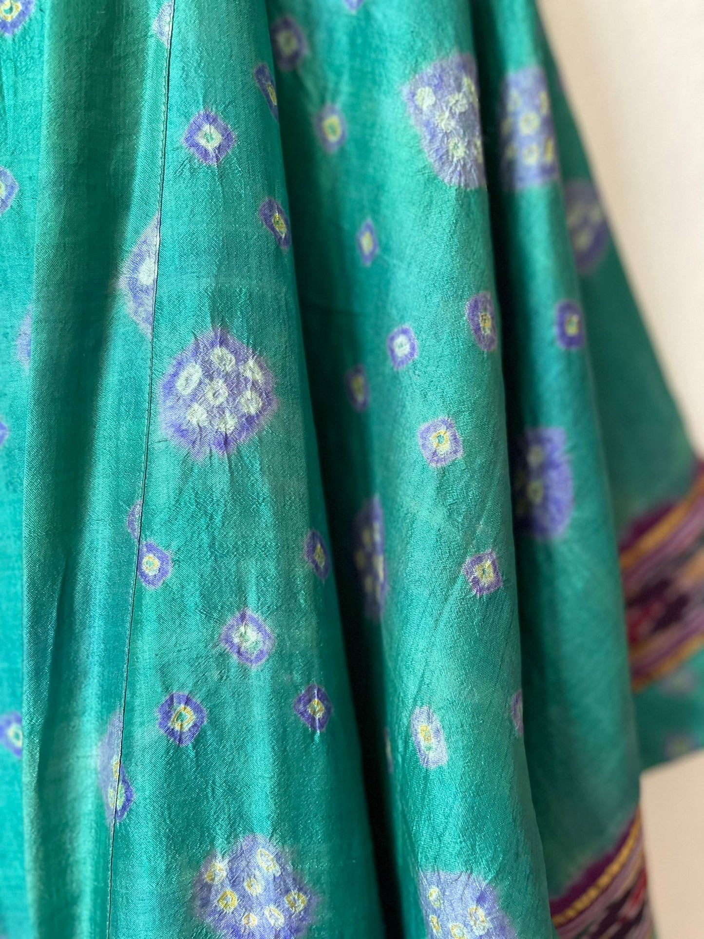Silk tie dye kimono
