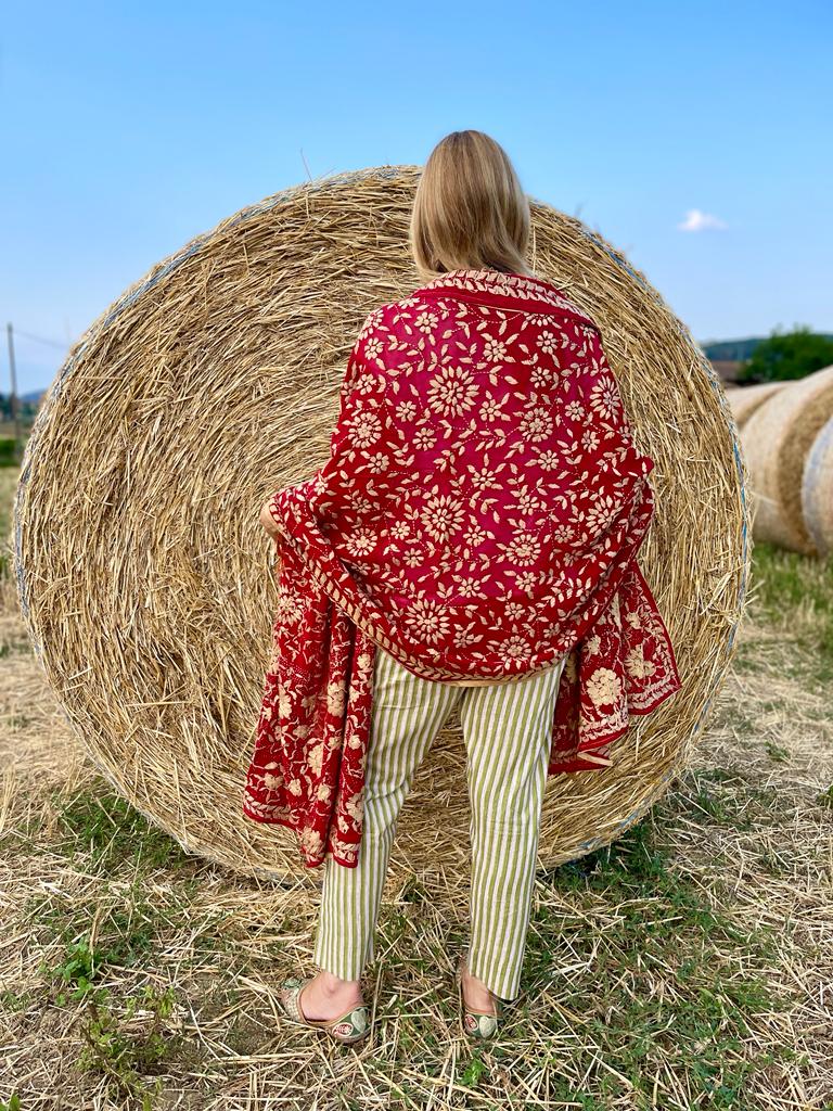 Shawl embroidery
