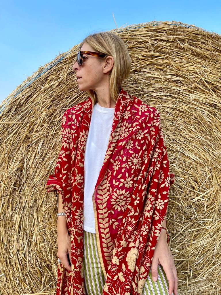 Shawl embroidery