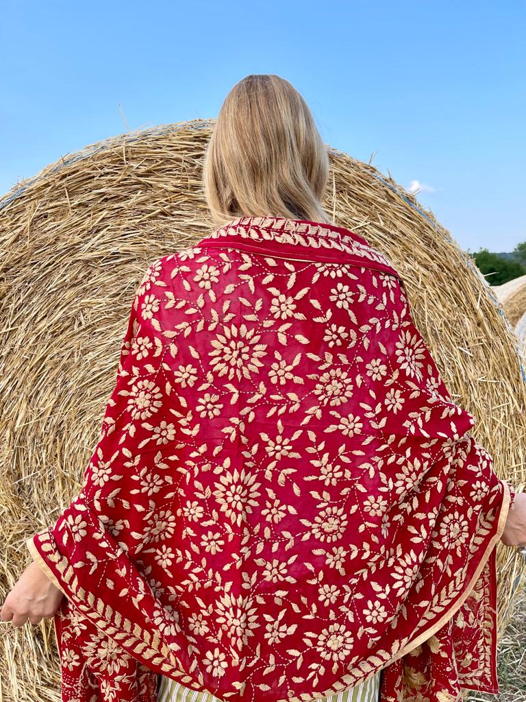 Shawl embroidery