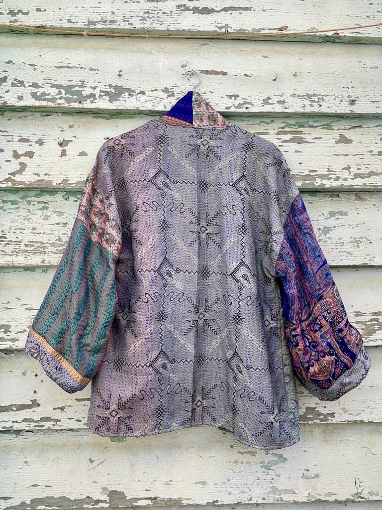 Silk vintage kantha kimono