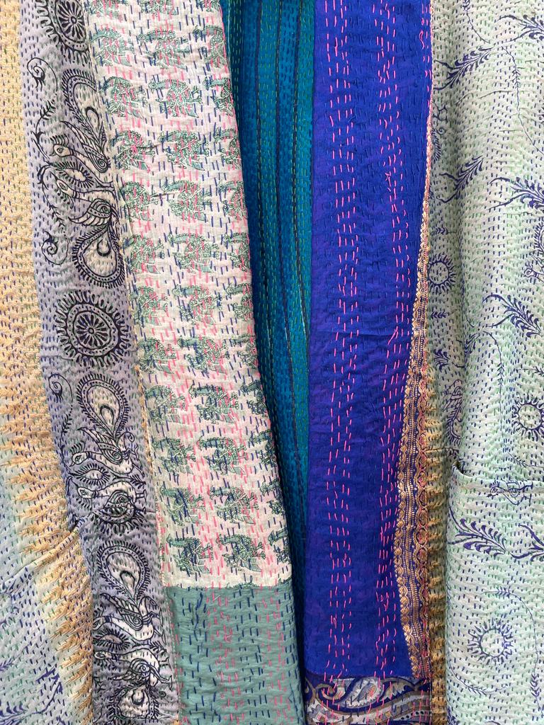 Silk vintage kantha kimono