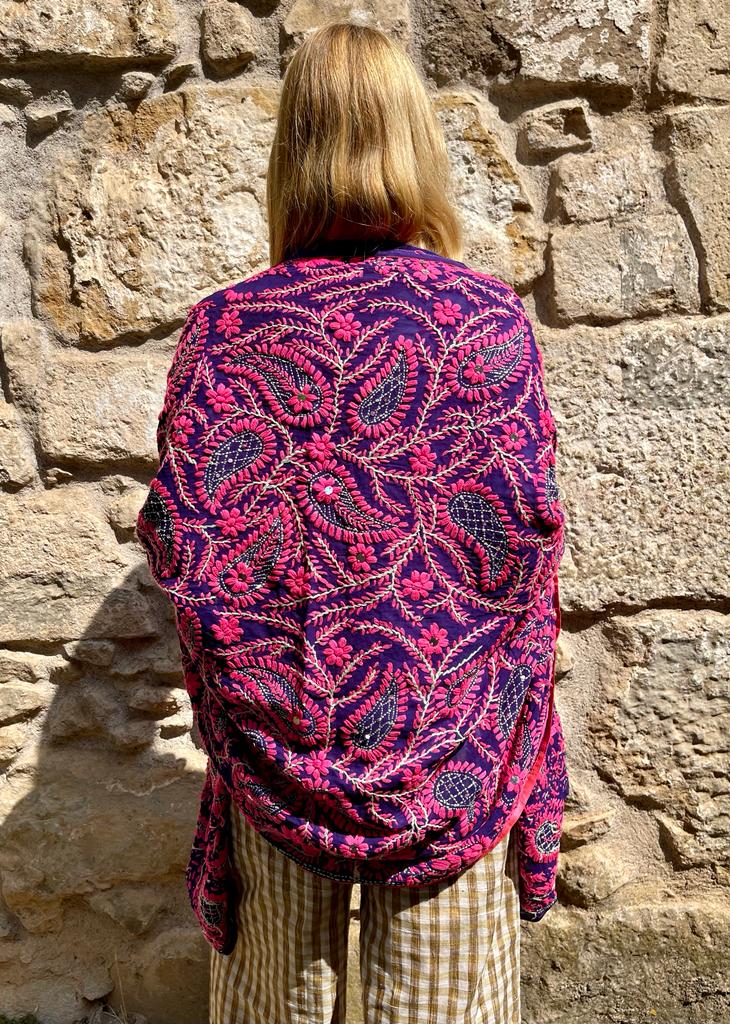 Shawl embroidered