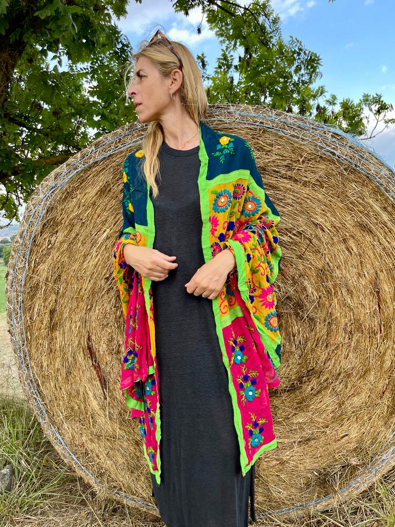 Shawl embroidered