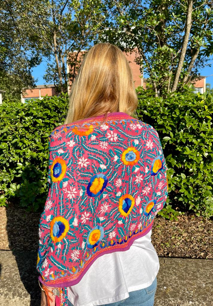 Shawl embroidered