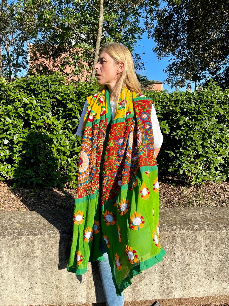 Shawl embroidered