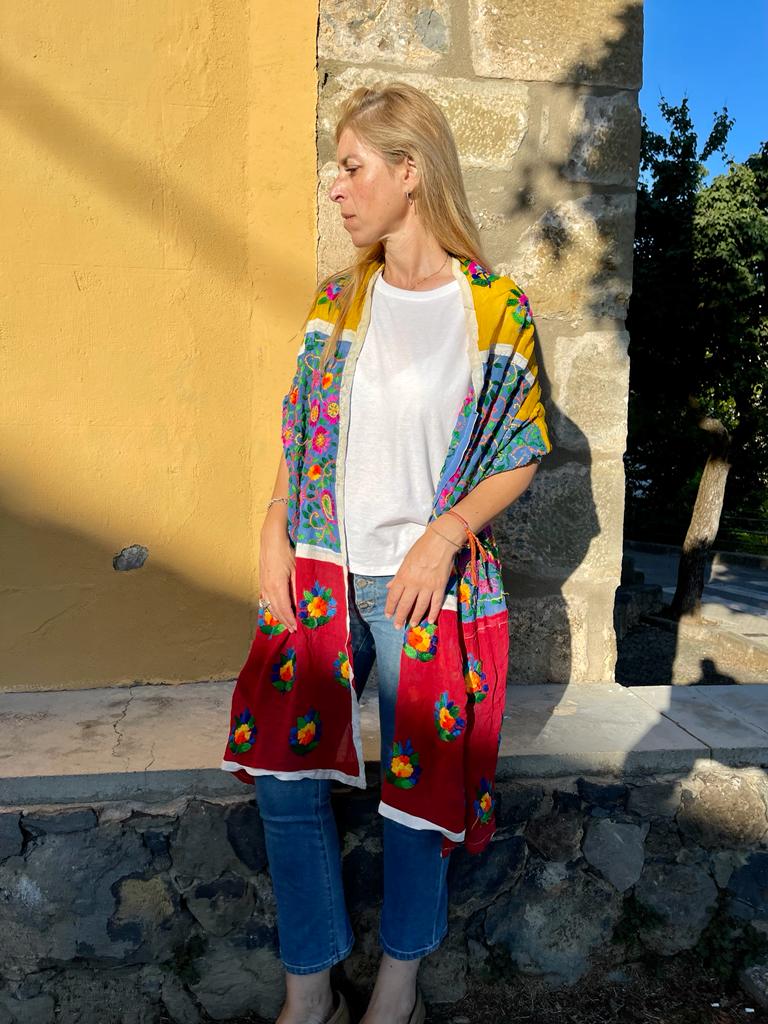 Shawl embroidered