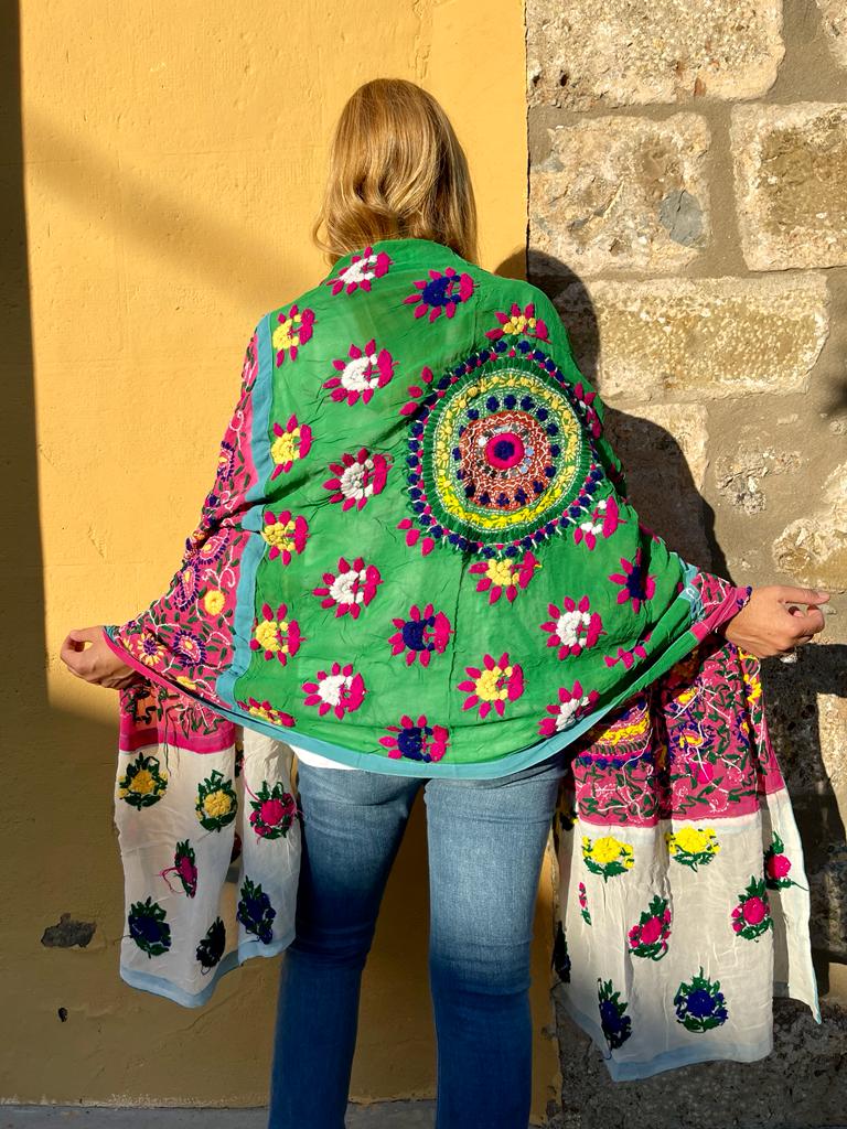 Shawl embroidered