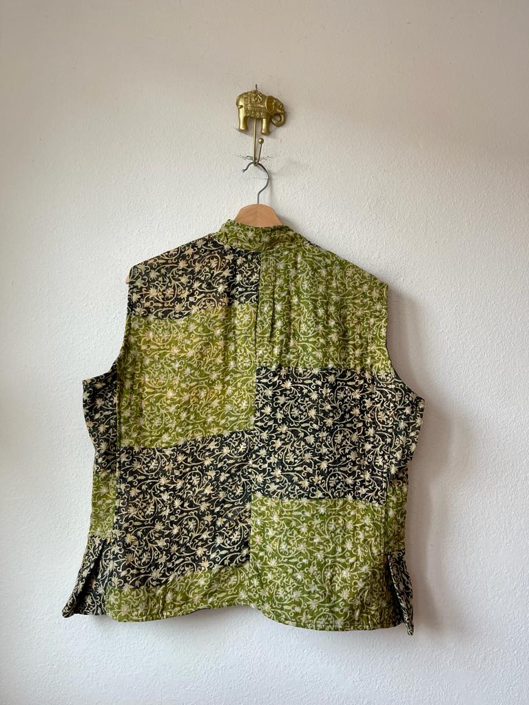 Vintage kantha reversible vest