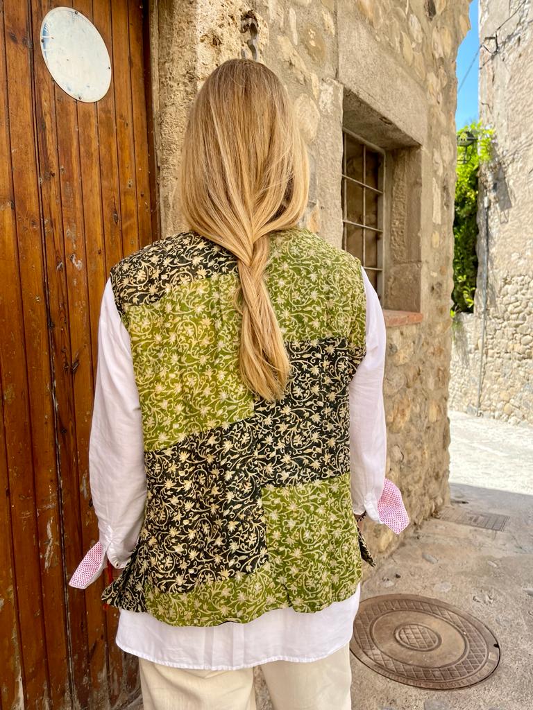 Vintage kantha reversible vest