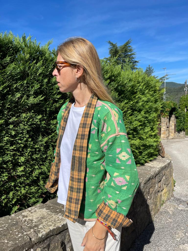 Vintage Kantha reversible Kimono
