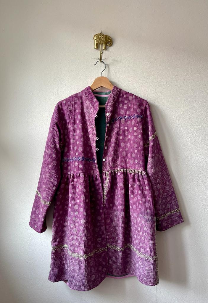 Short Kantha vintage jacket