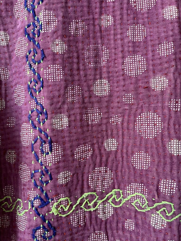 Short Kantha vintage jacket