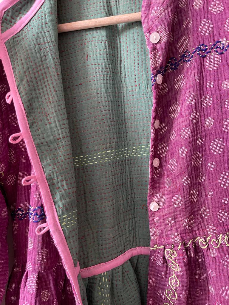 Short Kantha vintage jacket