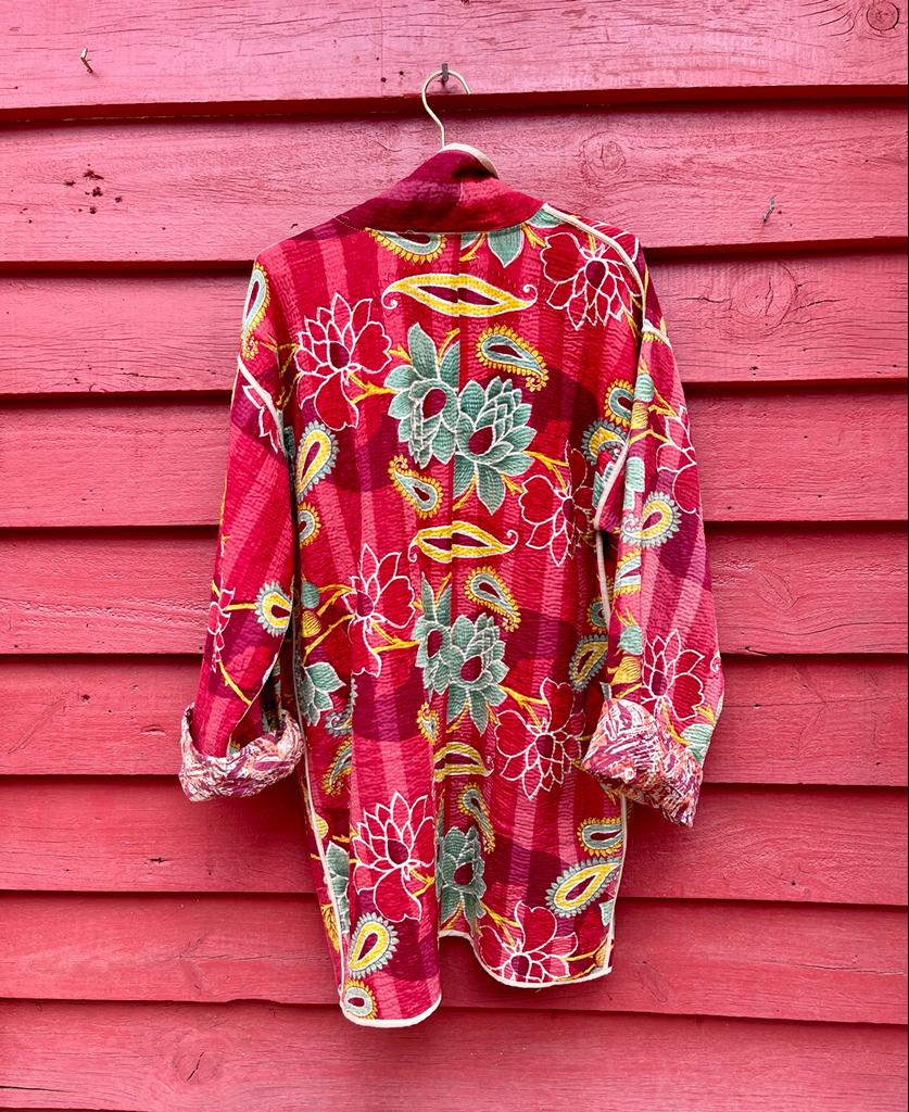 Vintage Reversible Kantha Kimono