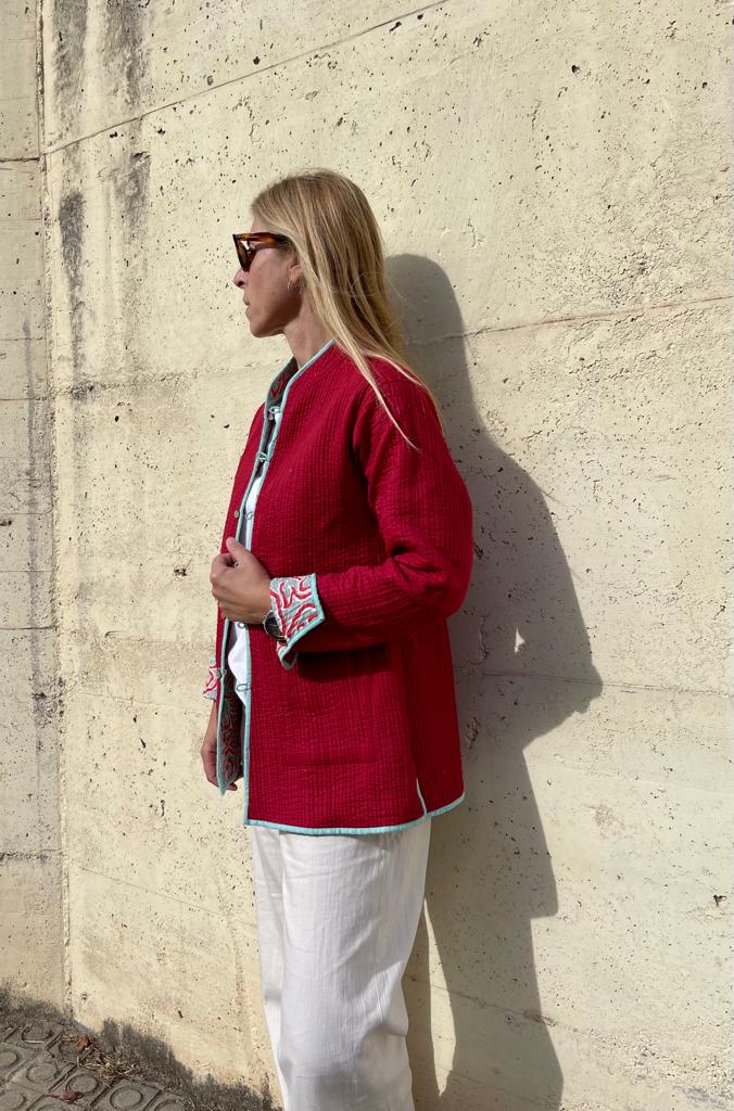 Block Print Quilted Reversible Jacket