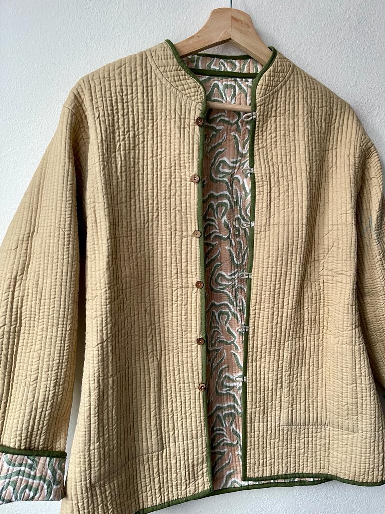Block Print Quilted Reversible Jacket