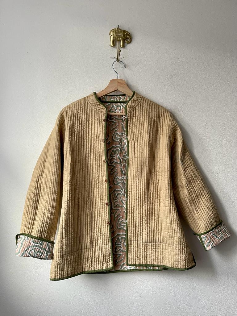 Block Print Quilted Reversible Jacket