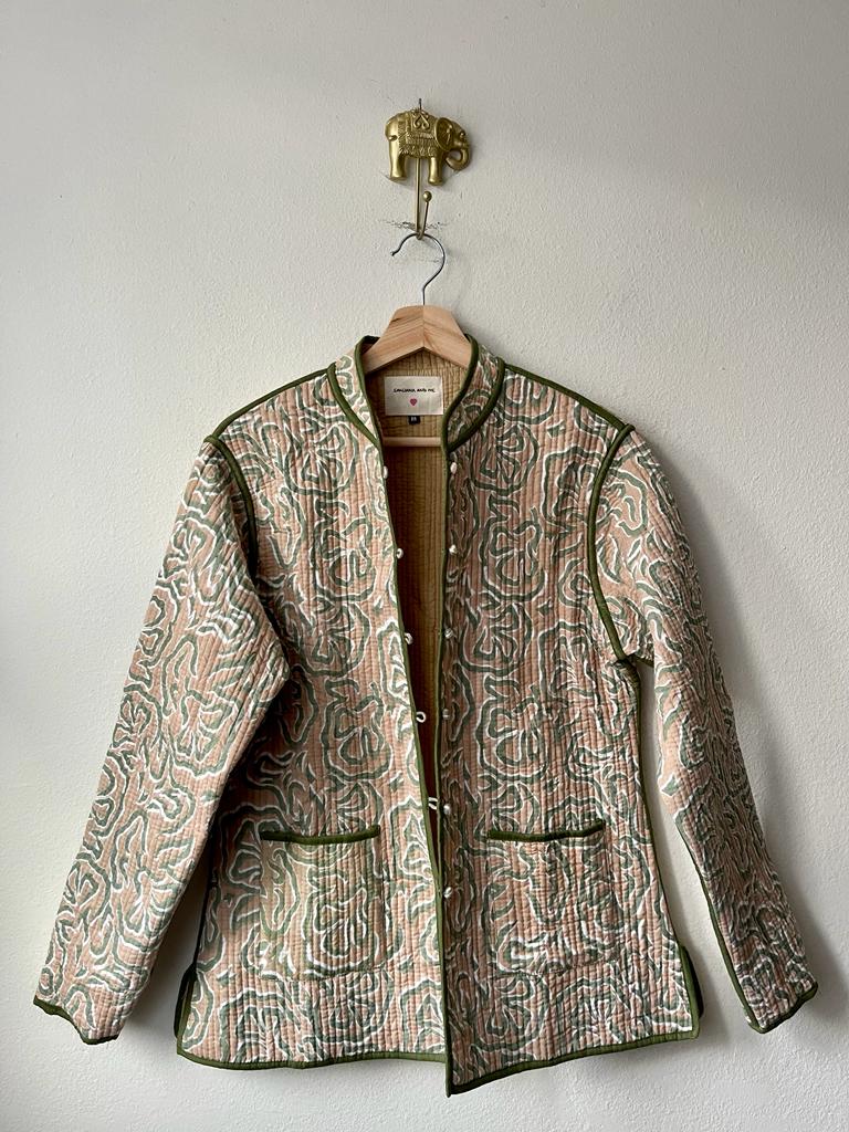 Block Print Quilted Reversible Jacket