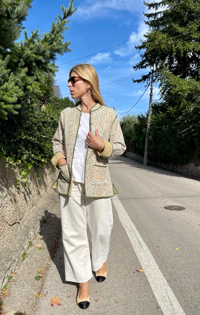 Block Print Quilted Reversible Jacket