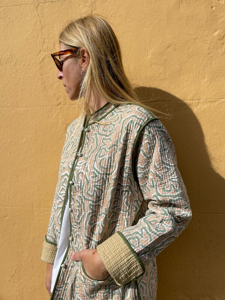 Block Print Quilted Reversible Jacket