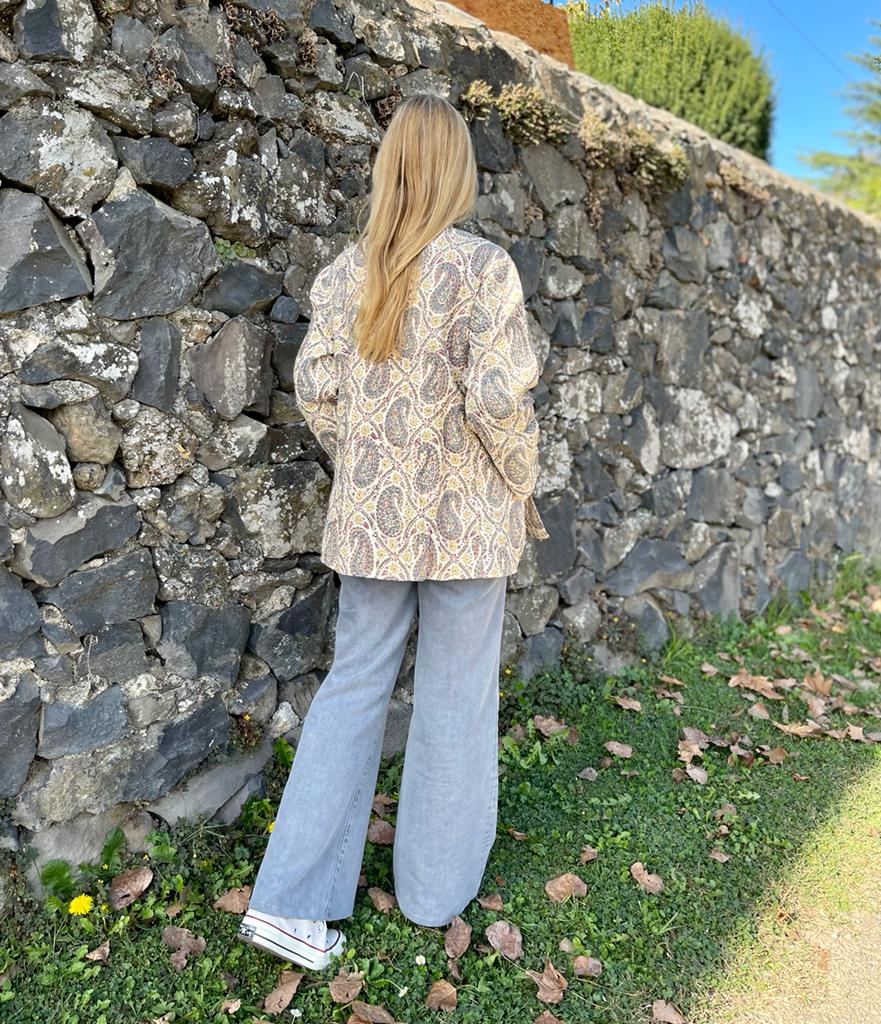 Block Print Quilted Reversible Kimono