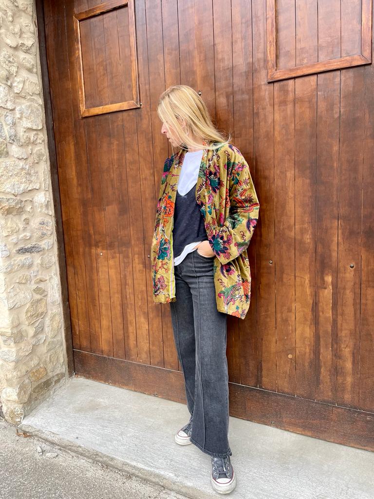 Velvet Kimono Short