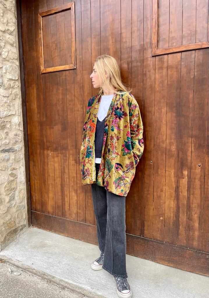 Velvet Kimono Short