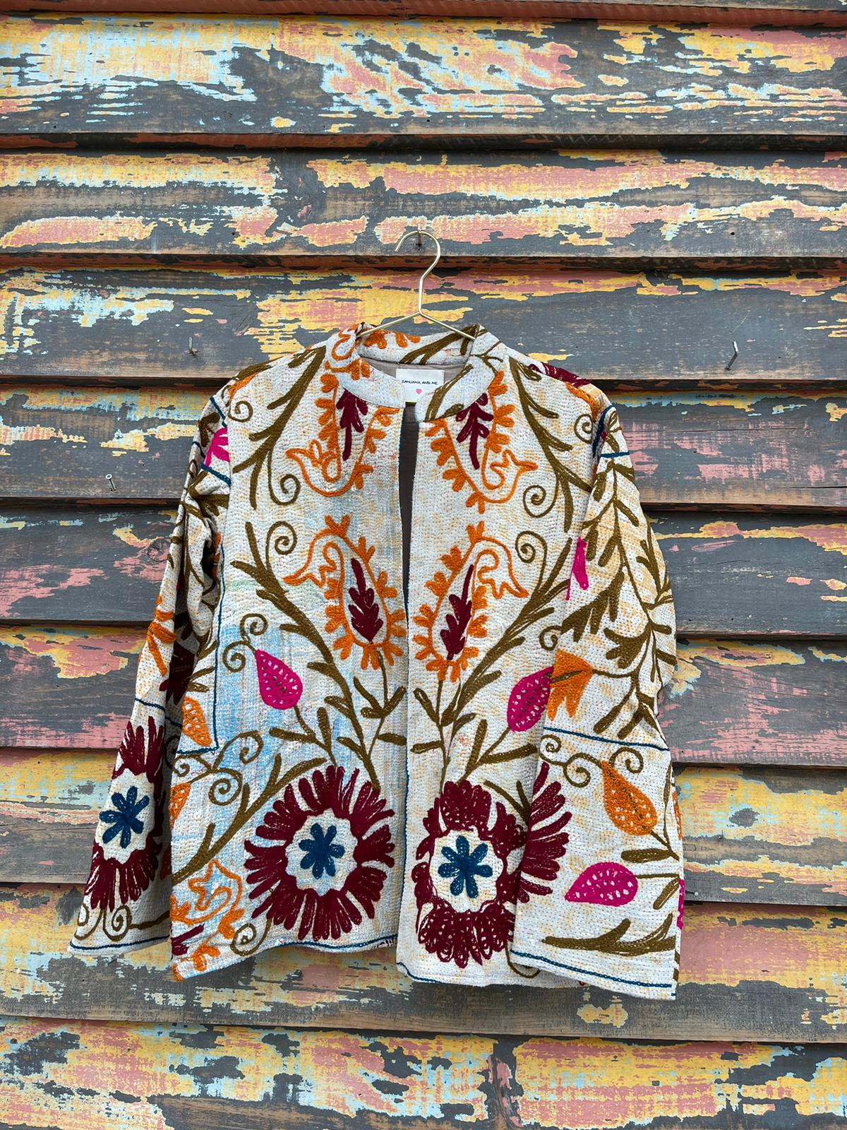 Old kantha with Suzani Jacket