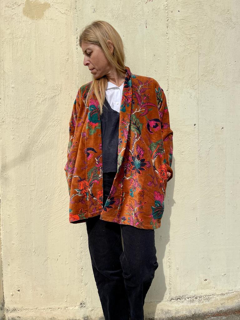 Velvet Kimono Short