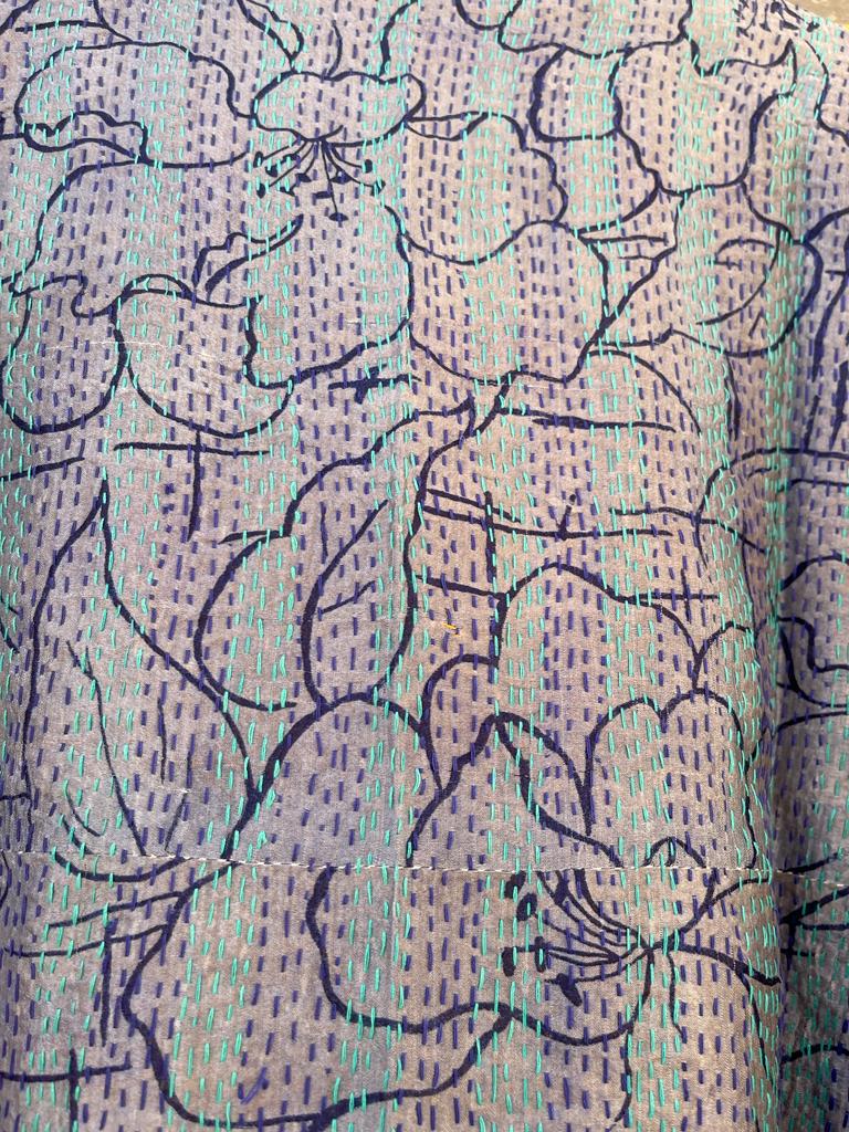 Silk vintage kantha kimono